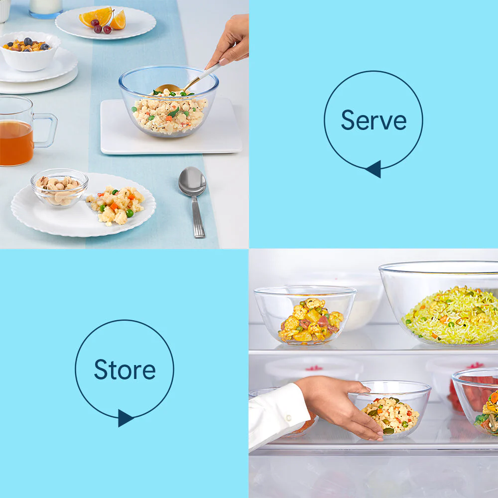 Larah Everyday Glass Bowls, 750ml