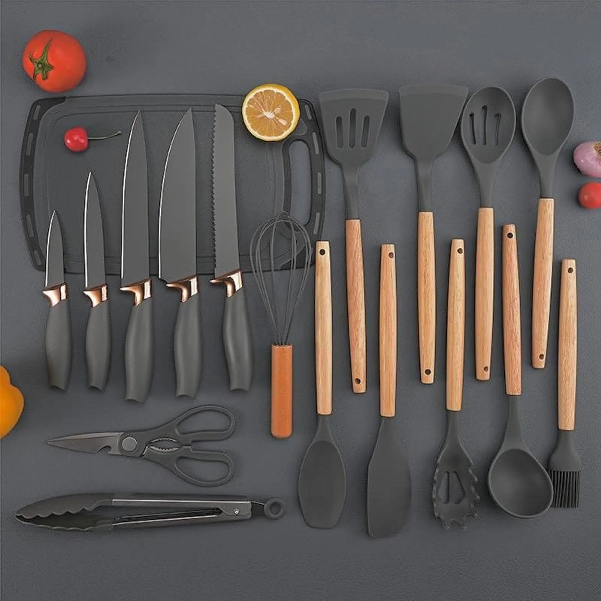 CH 19 Piece Cooking Utensils Set Grey