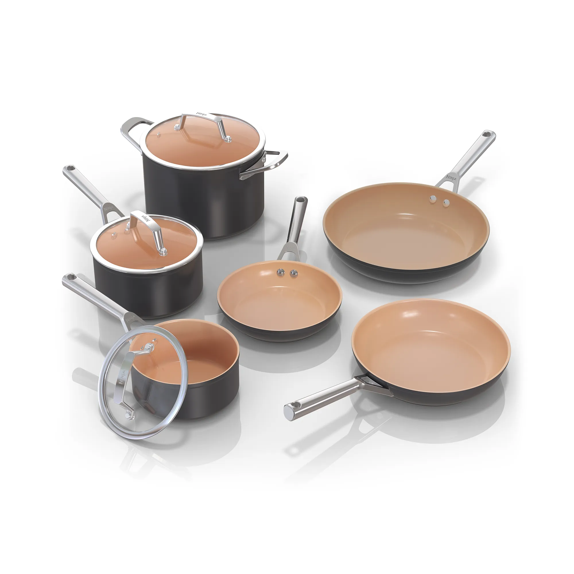 Ninja Extended Life Premium Ceramic 6 Piece Cookware Set