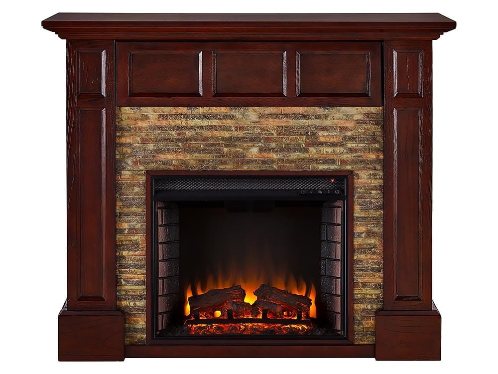 Broyleston Electric Fireplace Mantel Package in Whiskey Maple