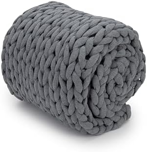 Weighted Blanket, Hand Woven Chunky Knit Breathable and Cooling, Machine Washable