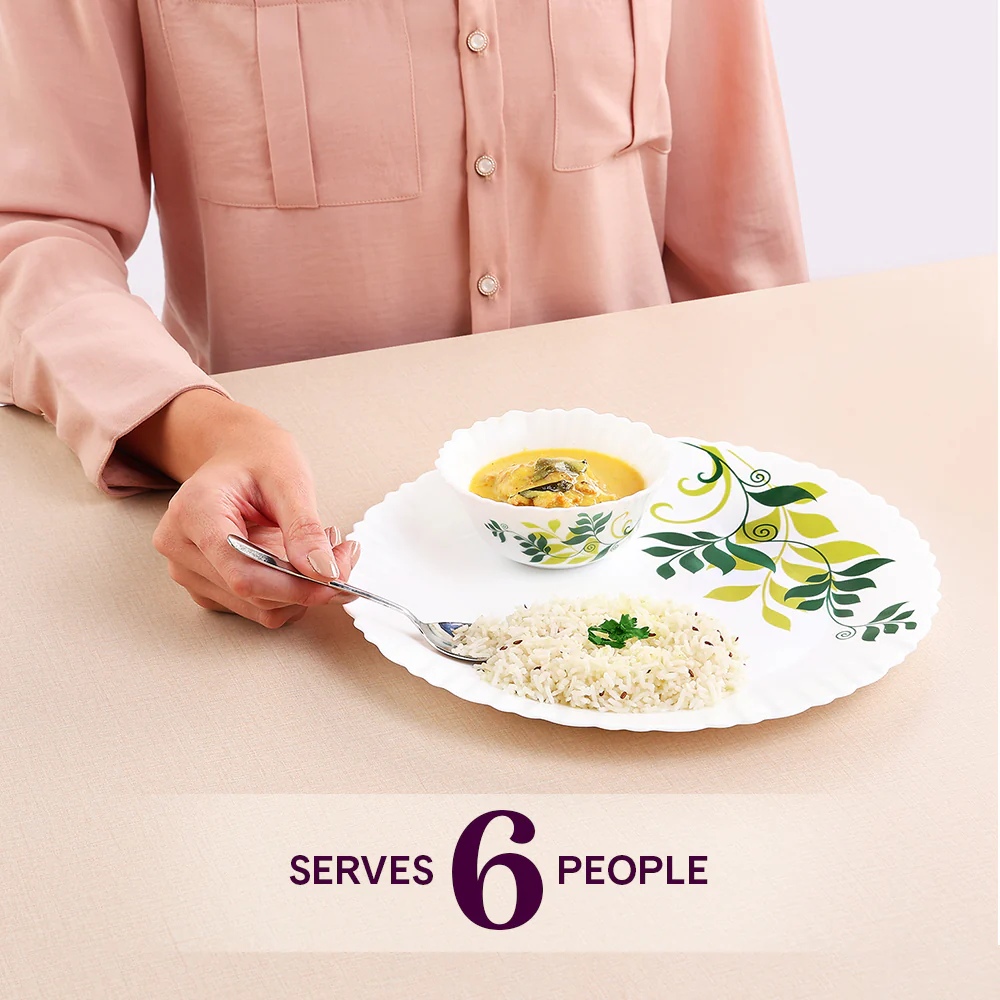 Larah by Borosil Fern Dinner Set, 19 pc