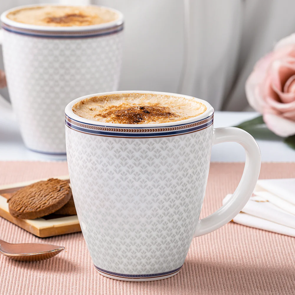 Larah By Borosil Starlight Mug Set, 390ml x 2