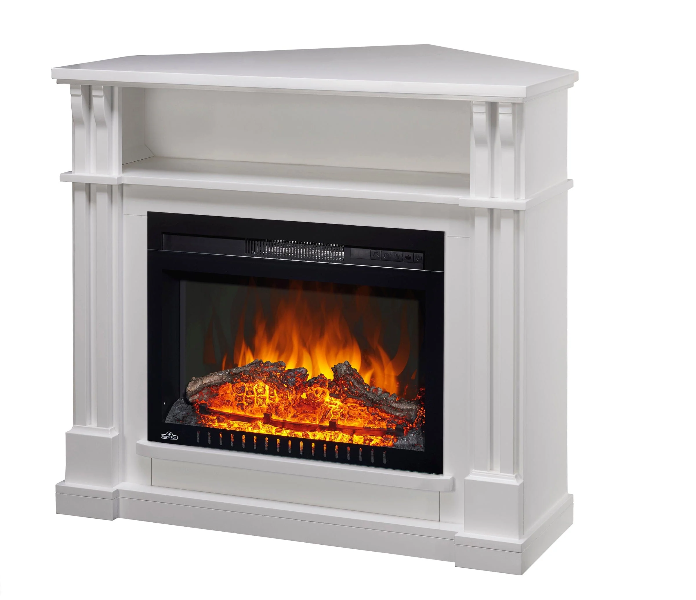 Madison Electric Fireplace Media Cabinet in White