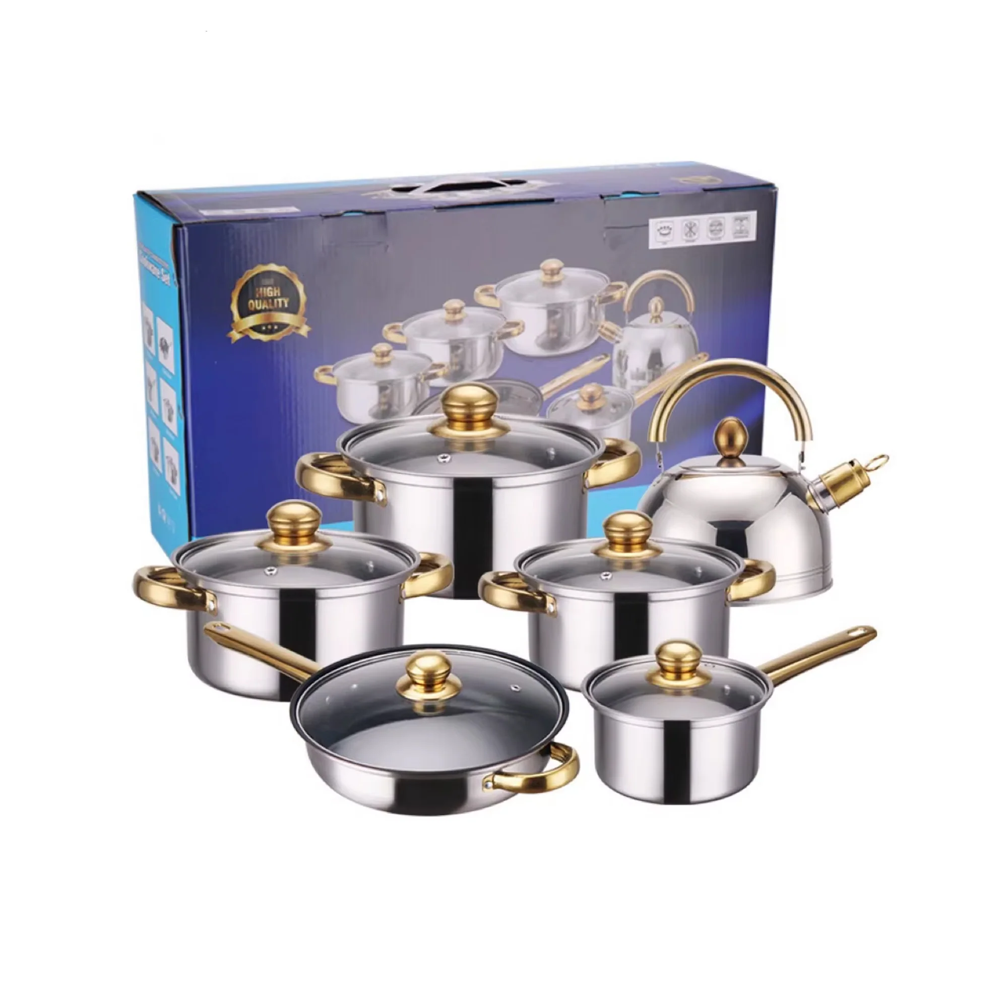 12 Piece Stainless Steel Cookware Set