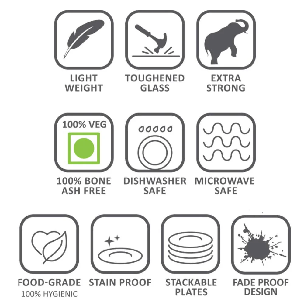 Larah by Borosil, Dahlia Dinner Set, 24 pc