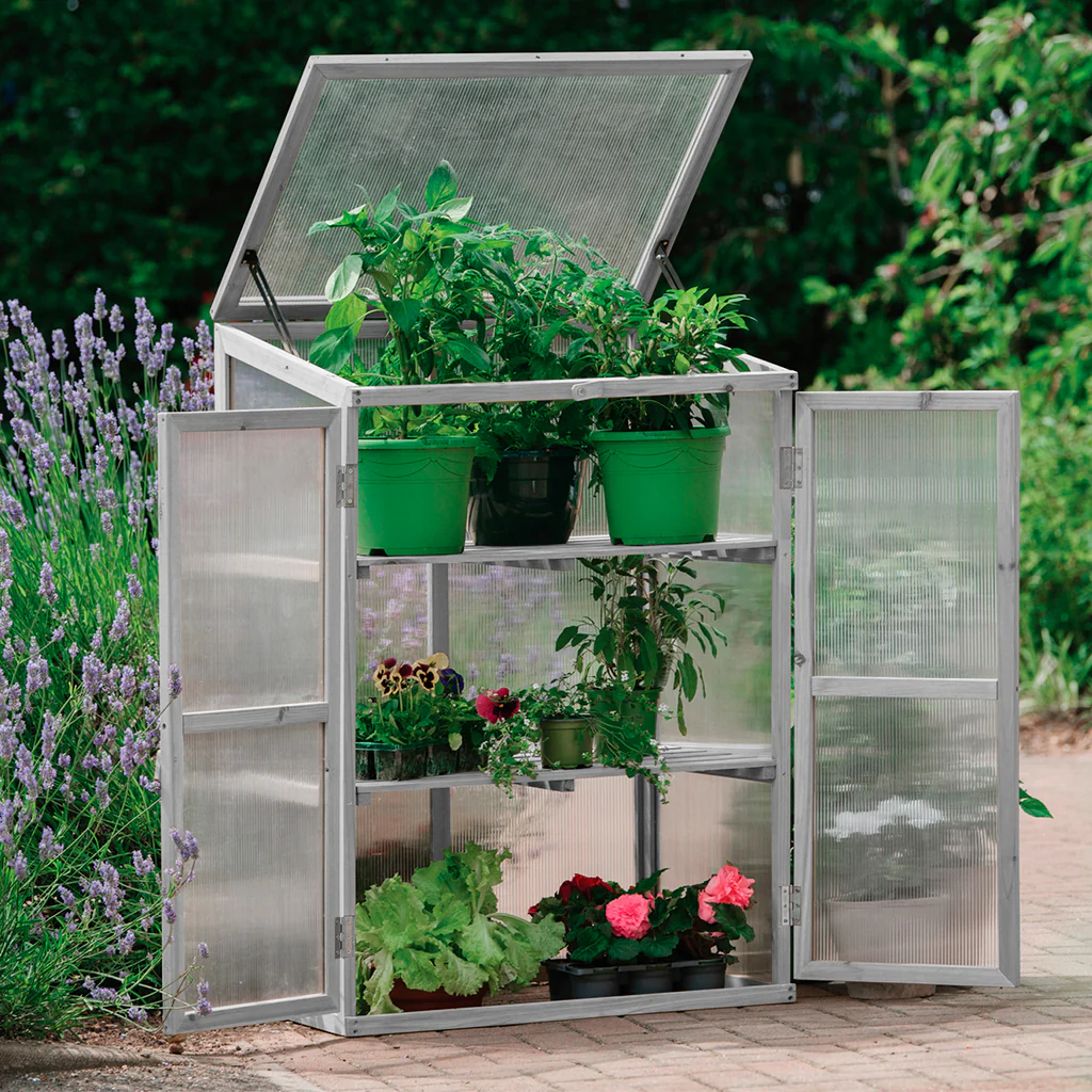 Neo Mini Grey Growhouse Greenhouse Cold Frame  - Model 2