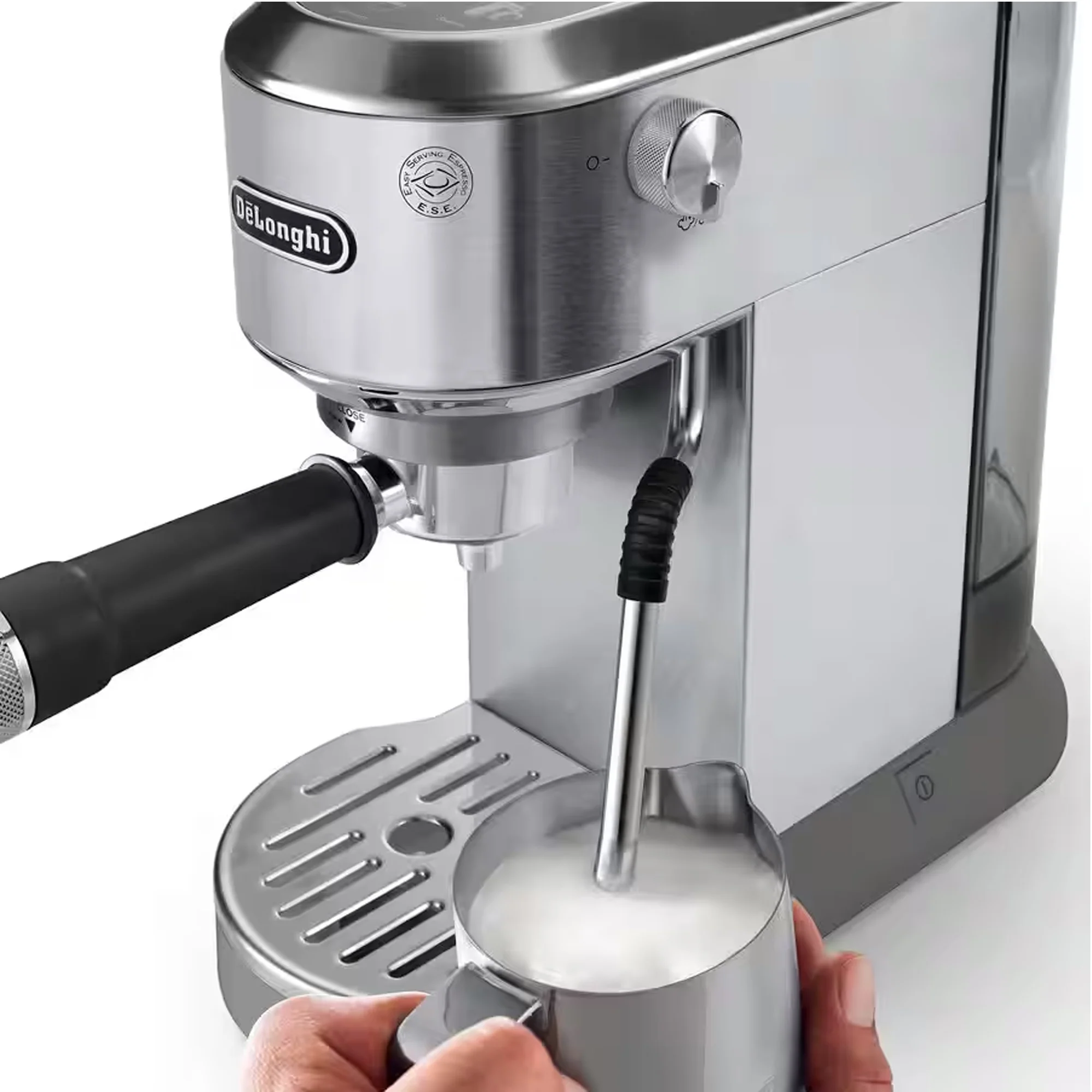 Delonghi Dedica Duo Manual Coffee Maker Silver Hot and Cold brew