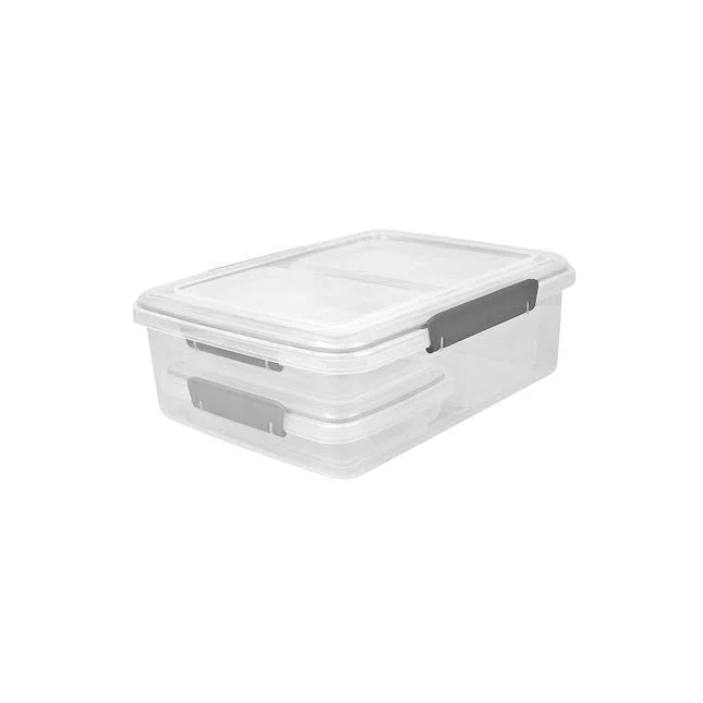 CH 4 Piece Rectangular Beta Clip Container Set Grey