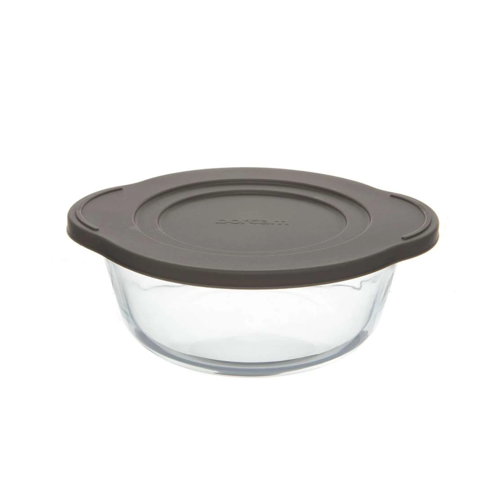 Borcam 840ml Round Casserole with Lid Clear
