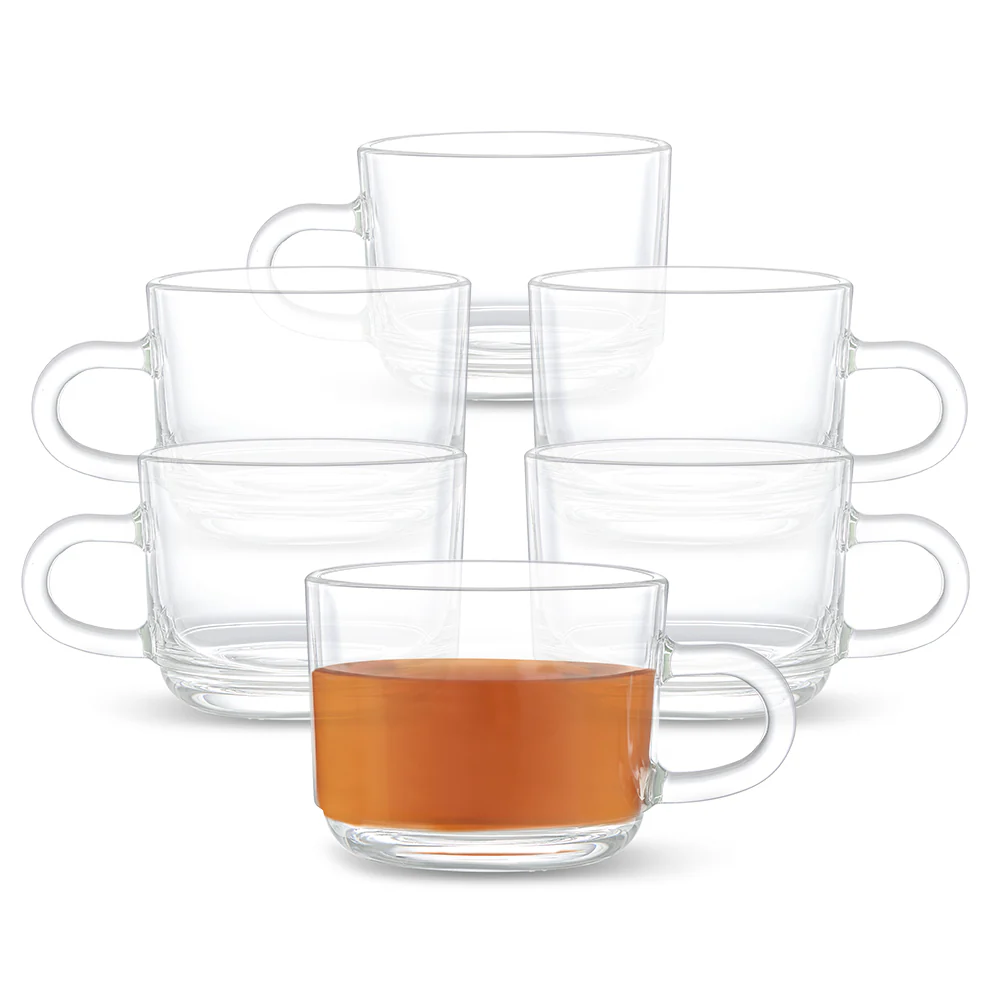 Borosil Chai Time Mugs, Set of 6, 210ml