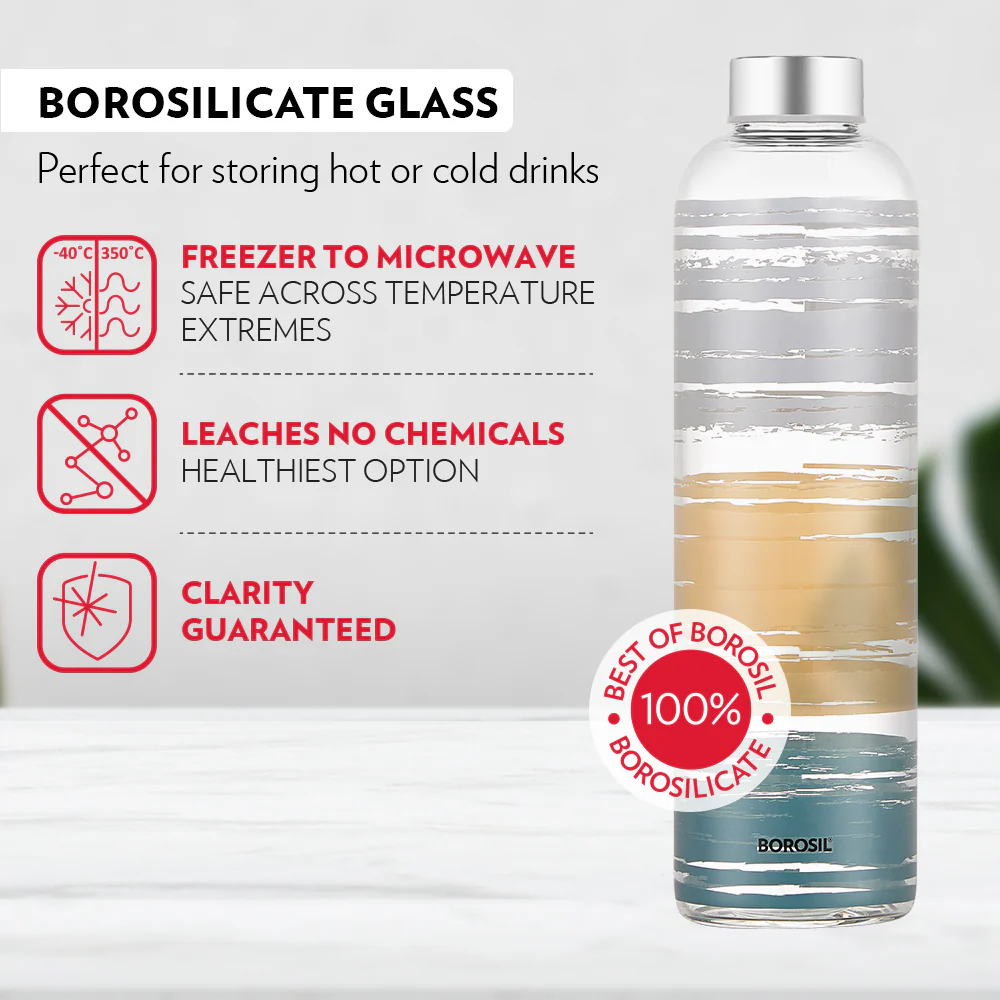 Crysto Narrow Mouth Glance Glass Bottle