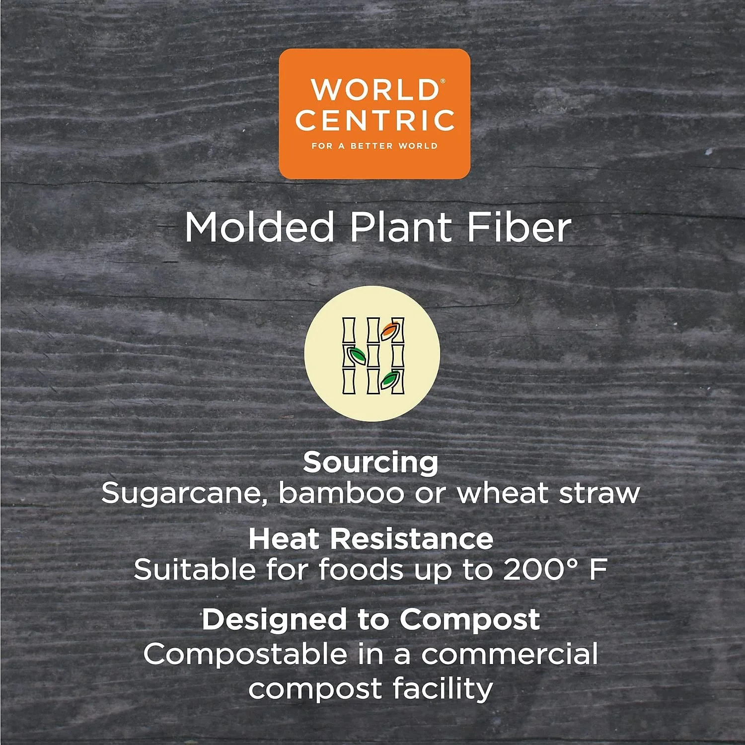 100% Compostable Plates, Made from Unbleached Plant Fiber, 10