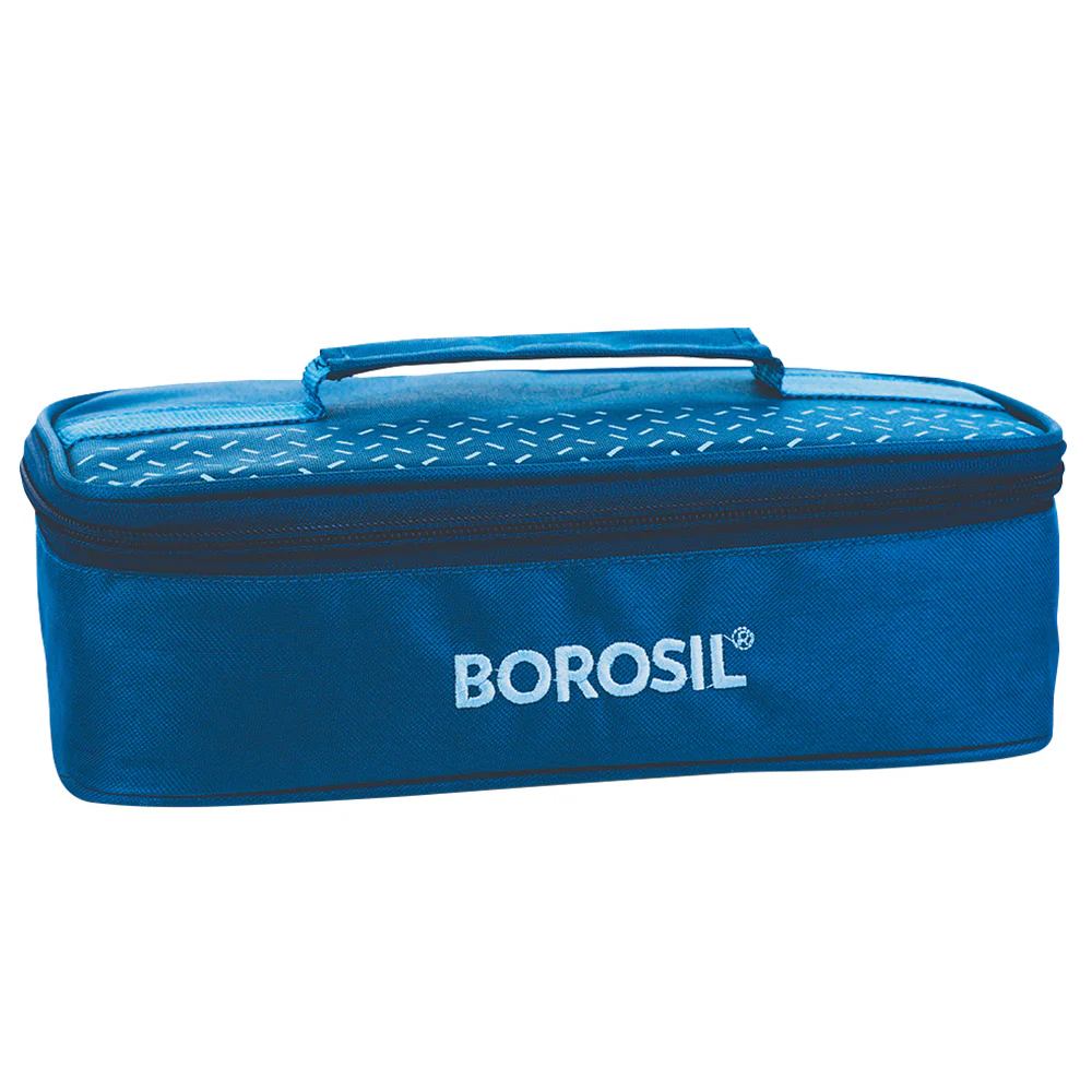 Borosil Teal Flat Lunch Bag, Square, For Set of 2, (320ml) (Only Bag)