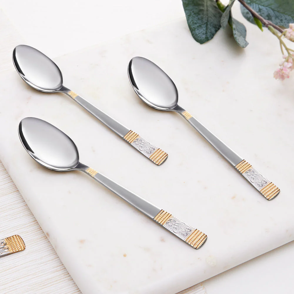 Borosil Venice Dessert Spoon, Set of 6-16.5 cm
