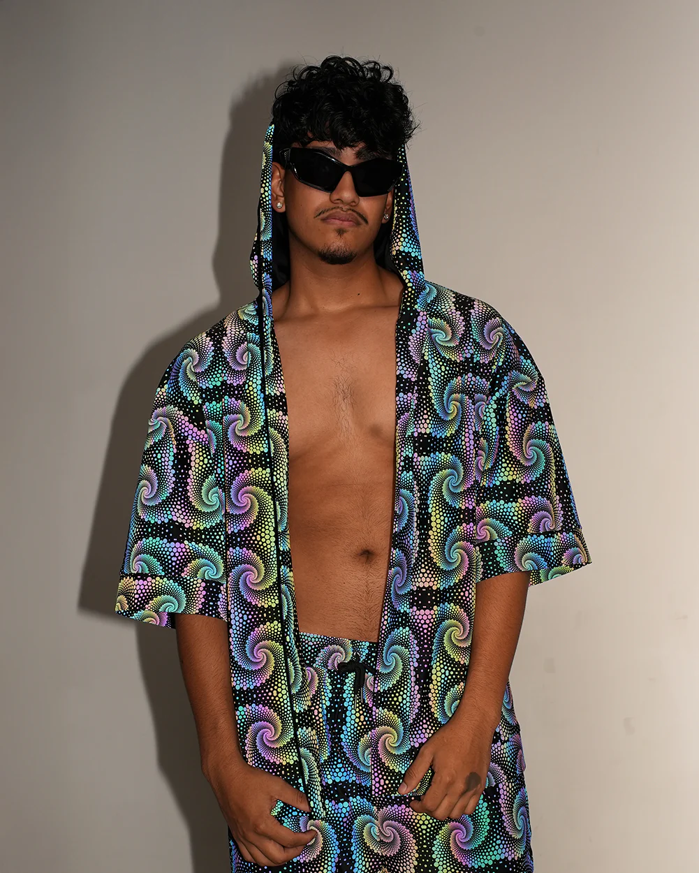 Waking Vision Rainbow Reflective Hooded Robe