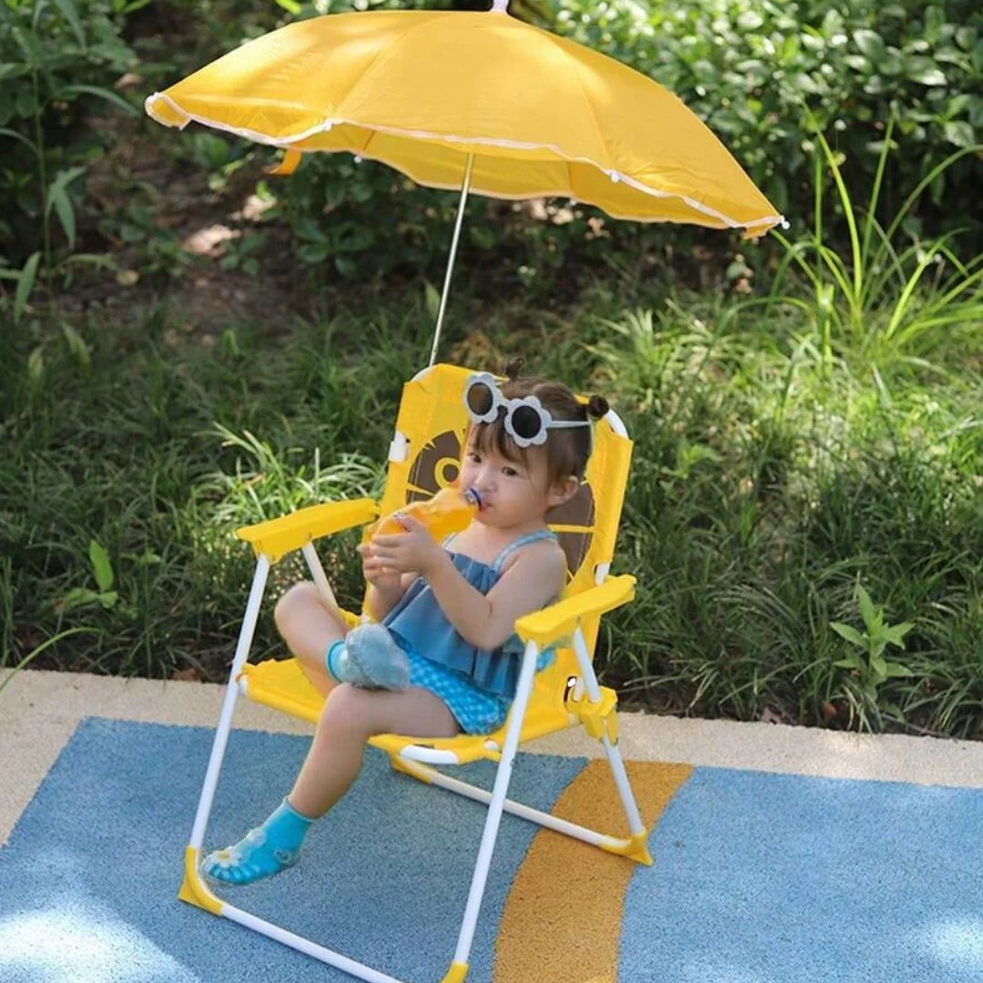 SILLA PLAYERA CON SOMBRILLA PARA NIÑOS ESTAMPADO DE LEÓN 093-557 MUNBE