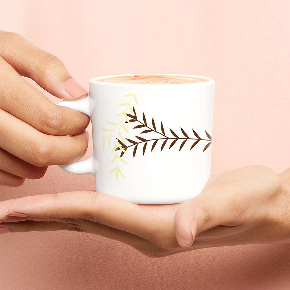 Larah by Borosil Oak Mug Set, 180ml x 6