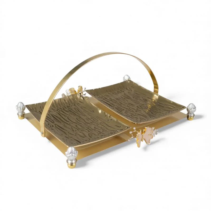 2 Piece Tray Gold