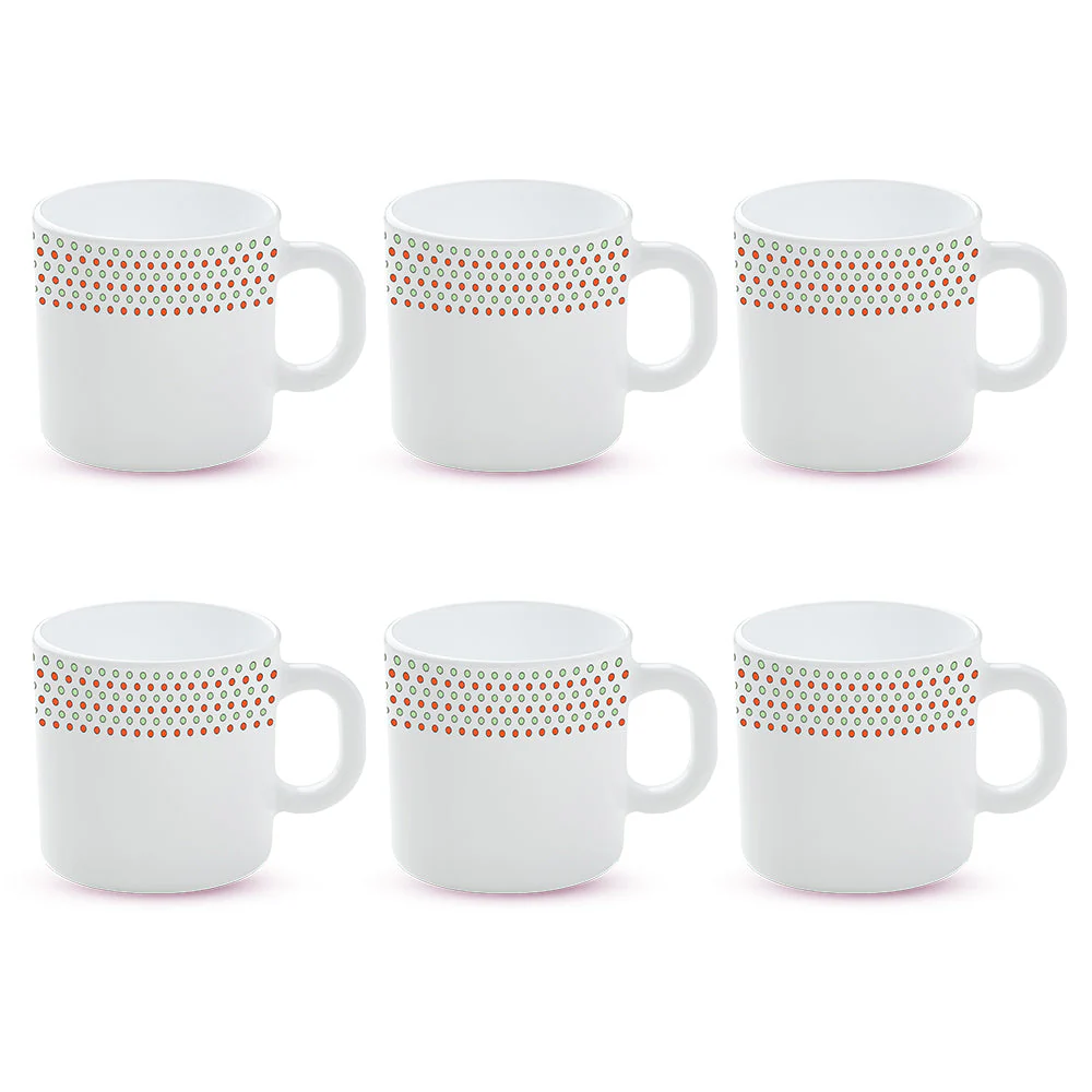 Larah by Borosil Waltz Mug Set, 240ml x 2