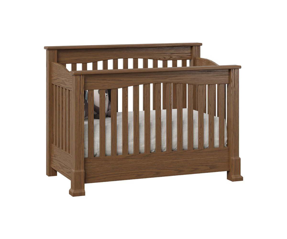 Amish Mackenzie Slat Back Baby Crib