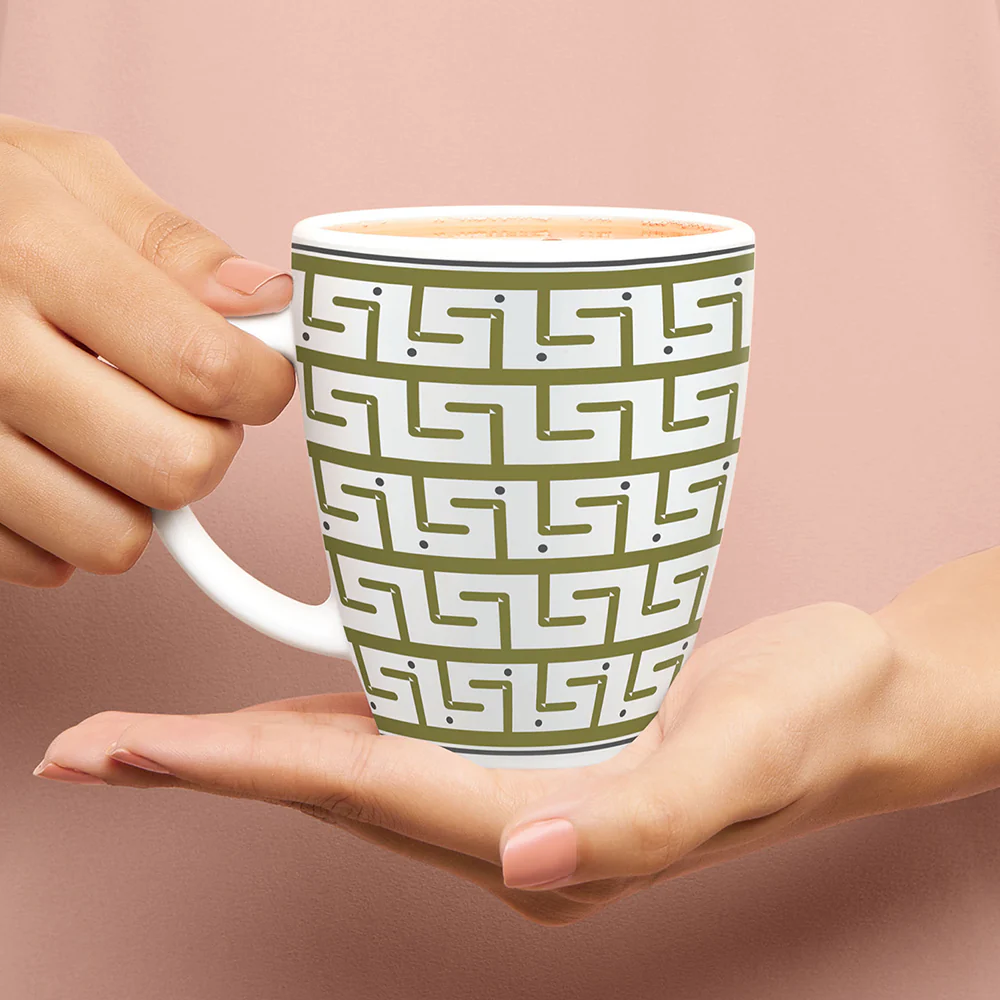 Larah by Borosil Trellis Mug Set, 400ml x 2