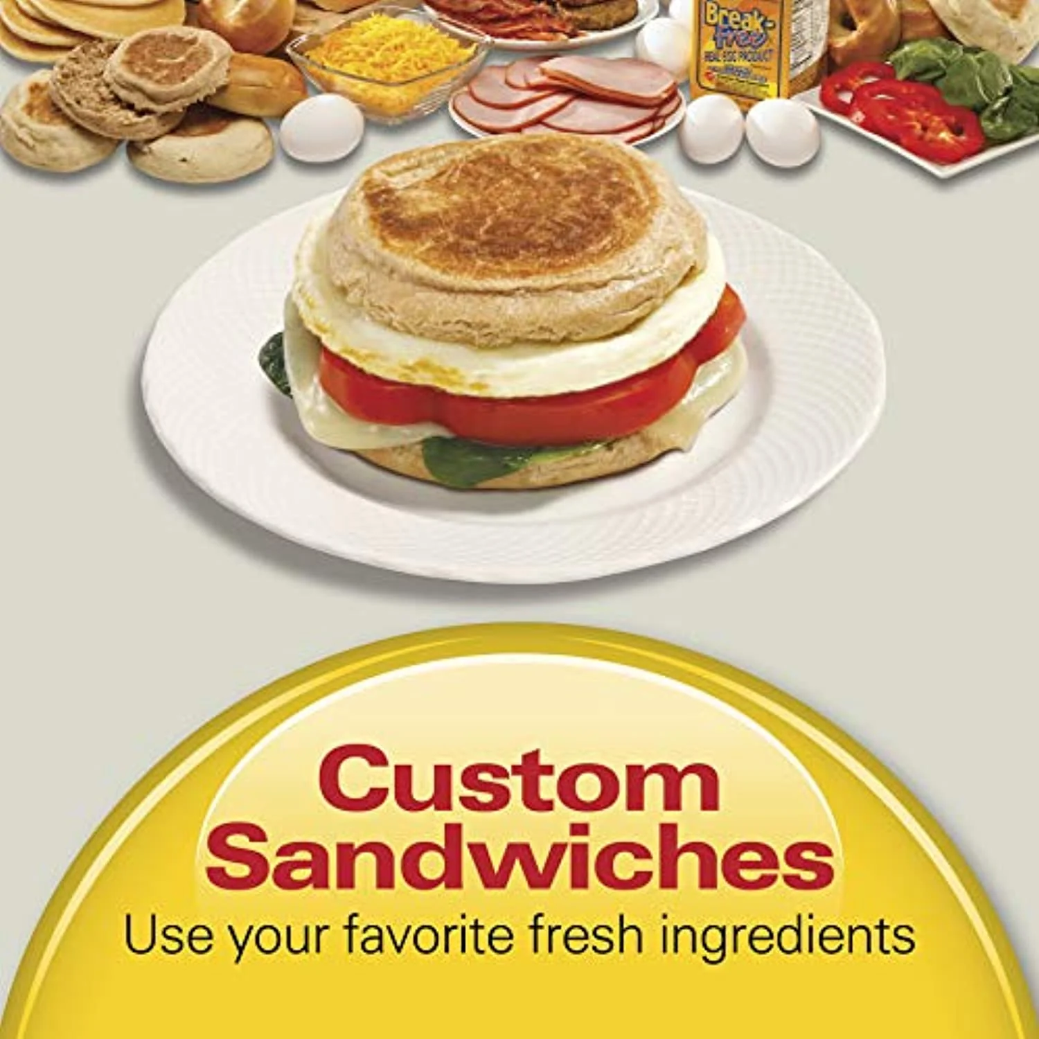 Dual Breakfast Sandwich Maker with Timer