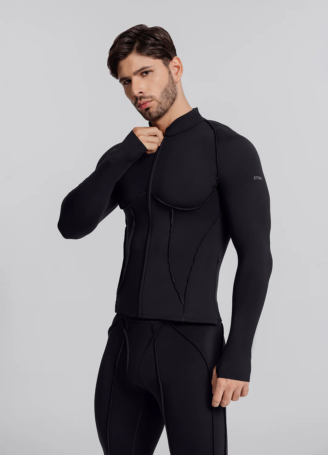 Contour Zip-Up Long Sleeve Top