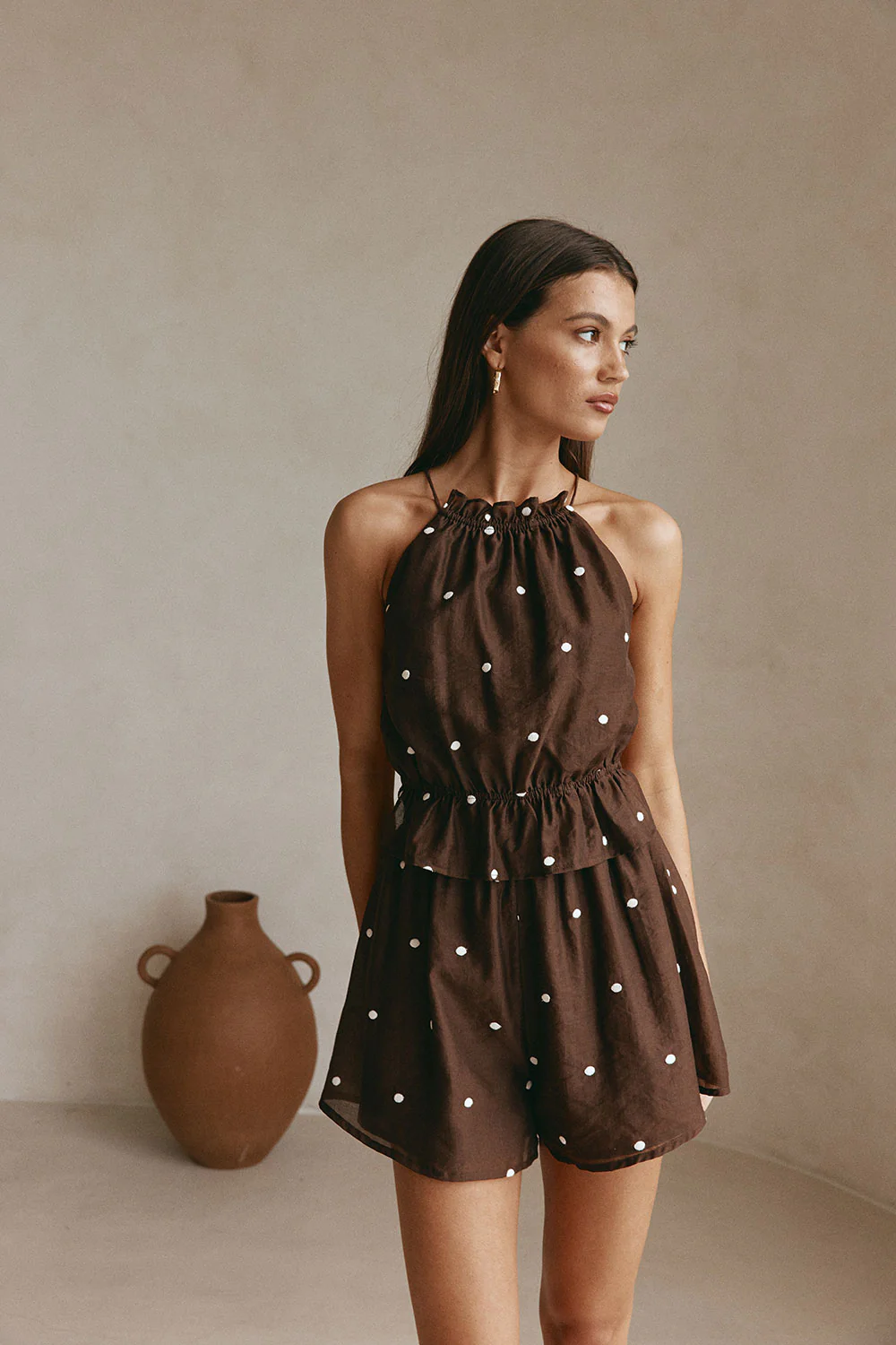 Adira Playsuit - Chocolate Speck