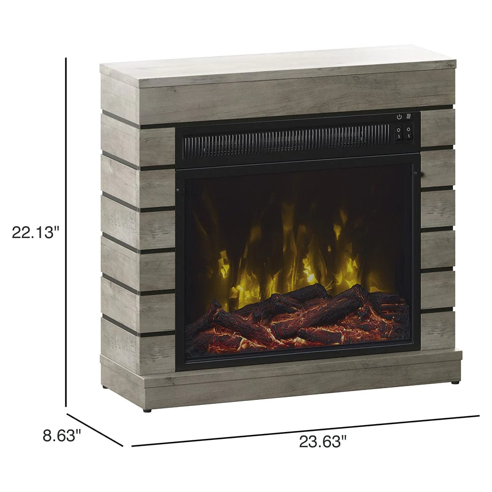 Harlan Electric Fireplace Mantel Package in Valley Pine