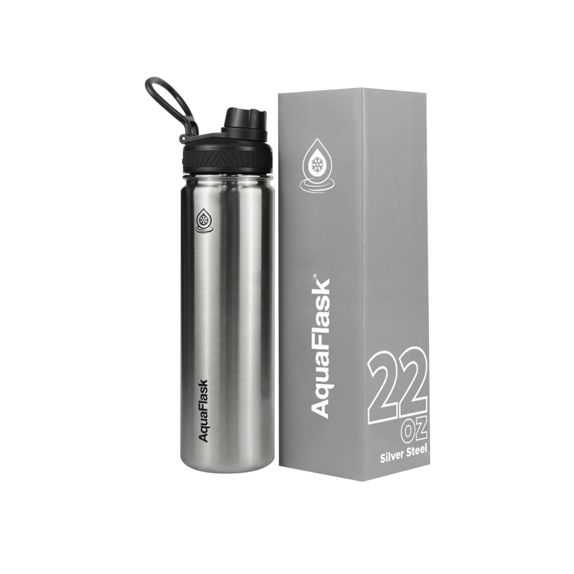 Aquaflask 650ml Flask Silver Steel