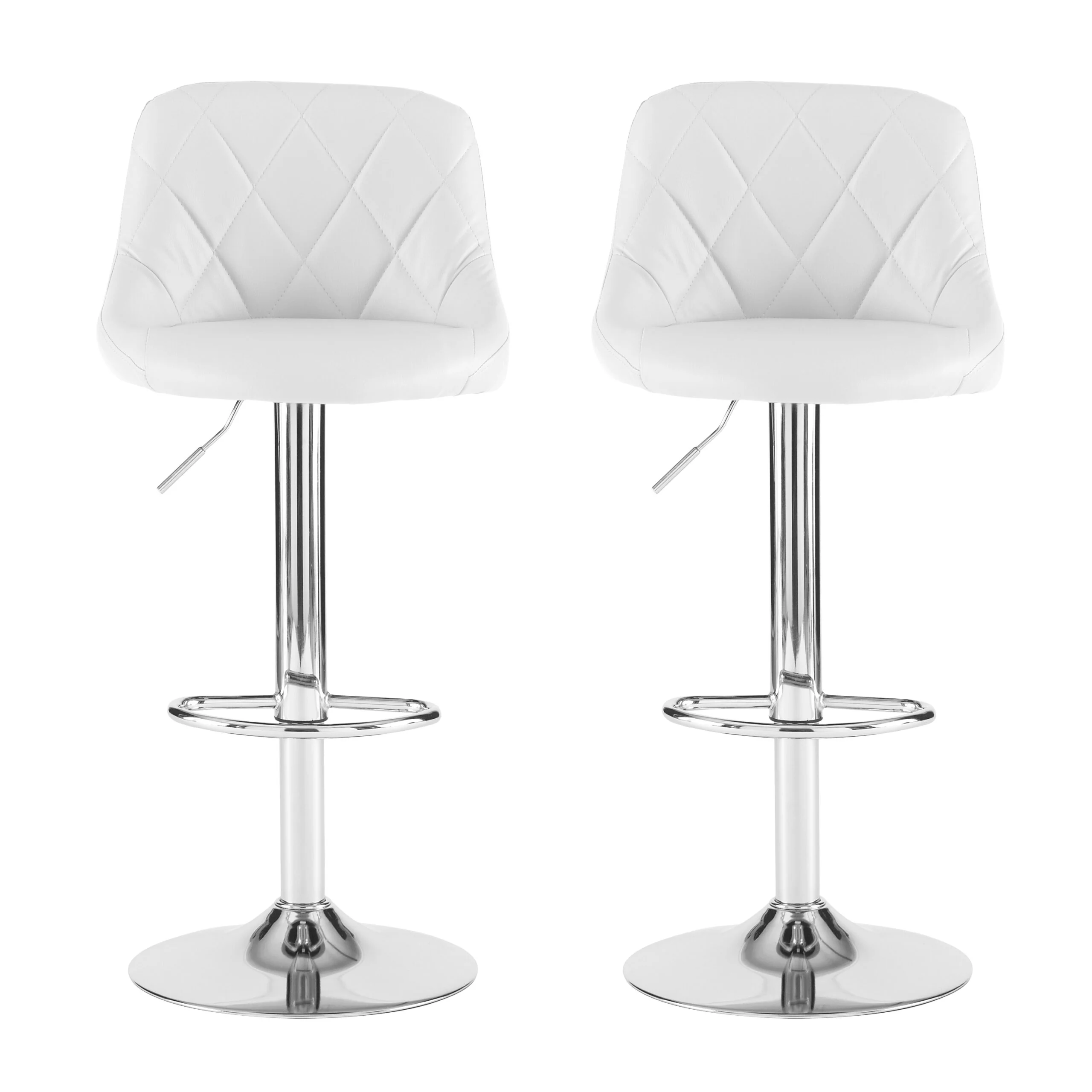 White Leather Bar Stool