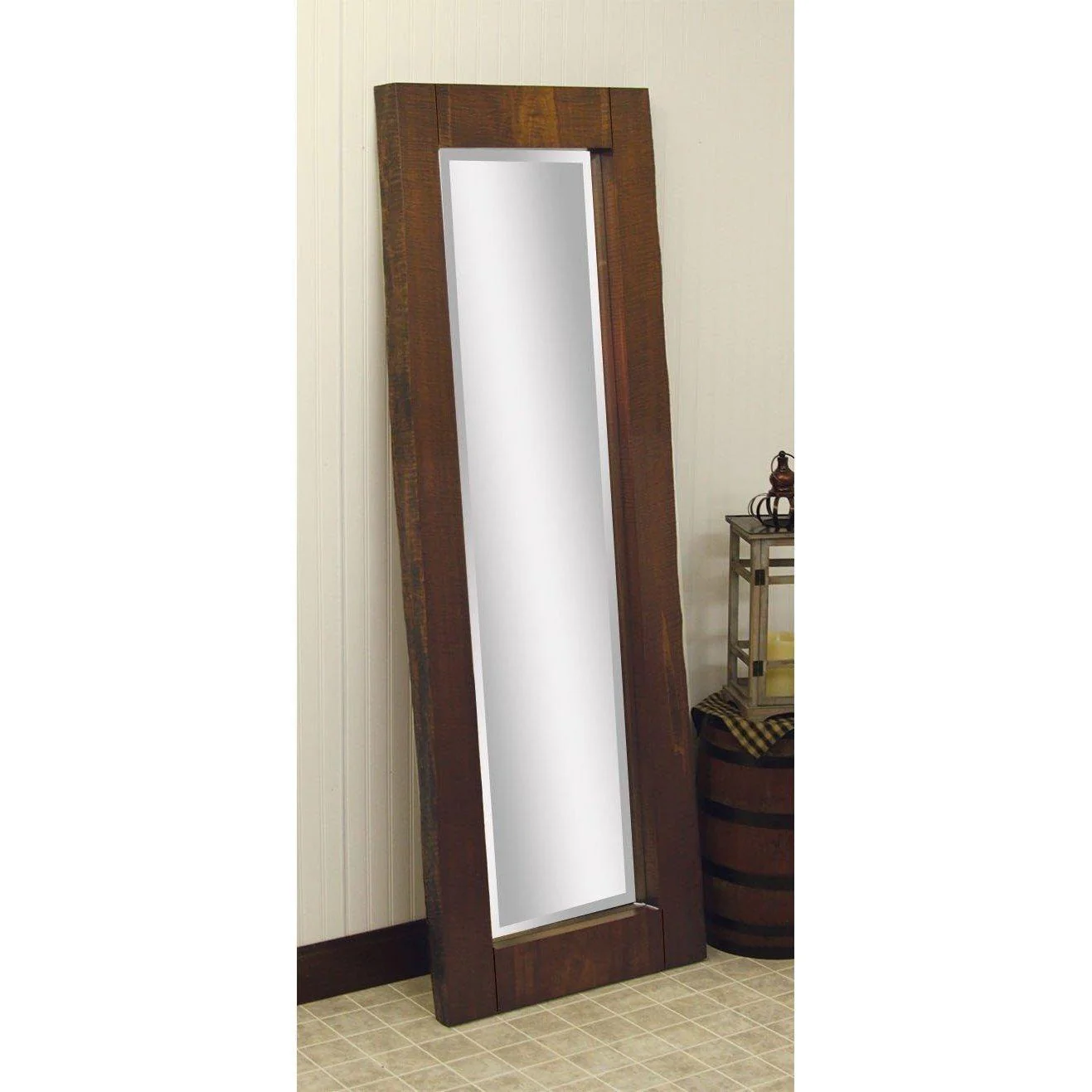 Amish Brown Maple Live Edge Leaner