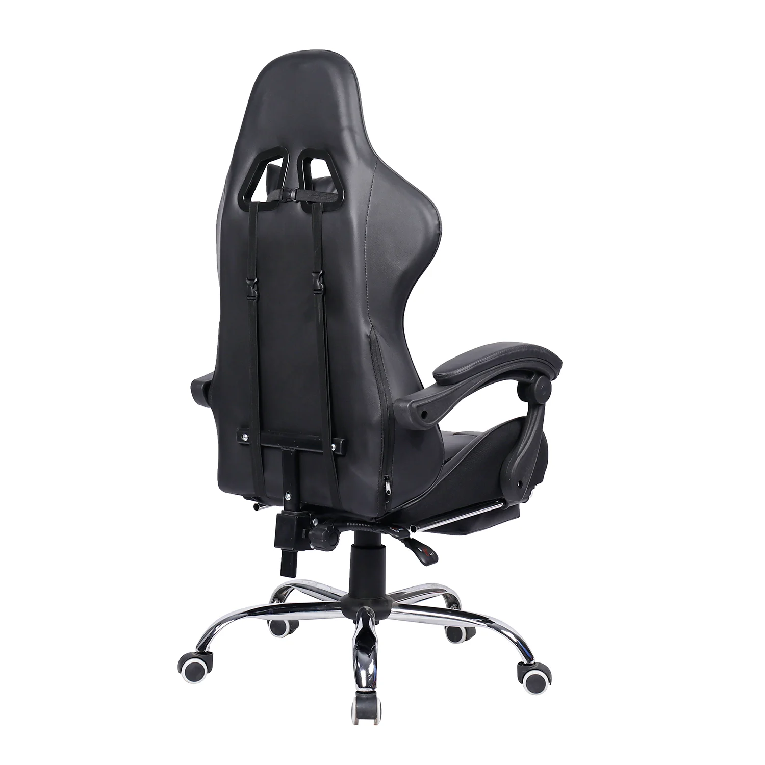 Neo  Gaming Chair Grey & Black Leather with Massage Function