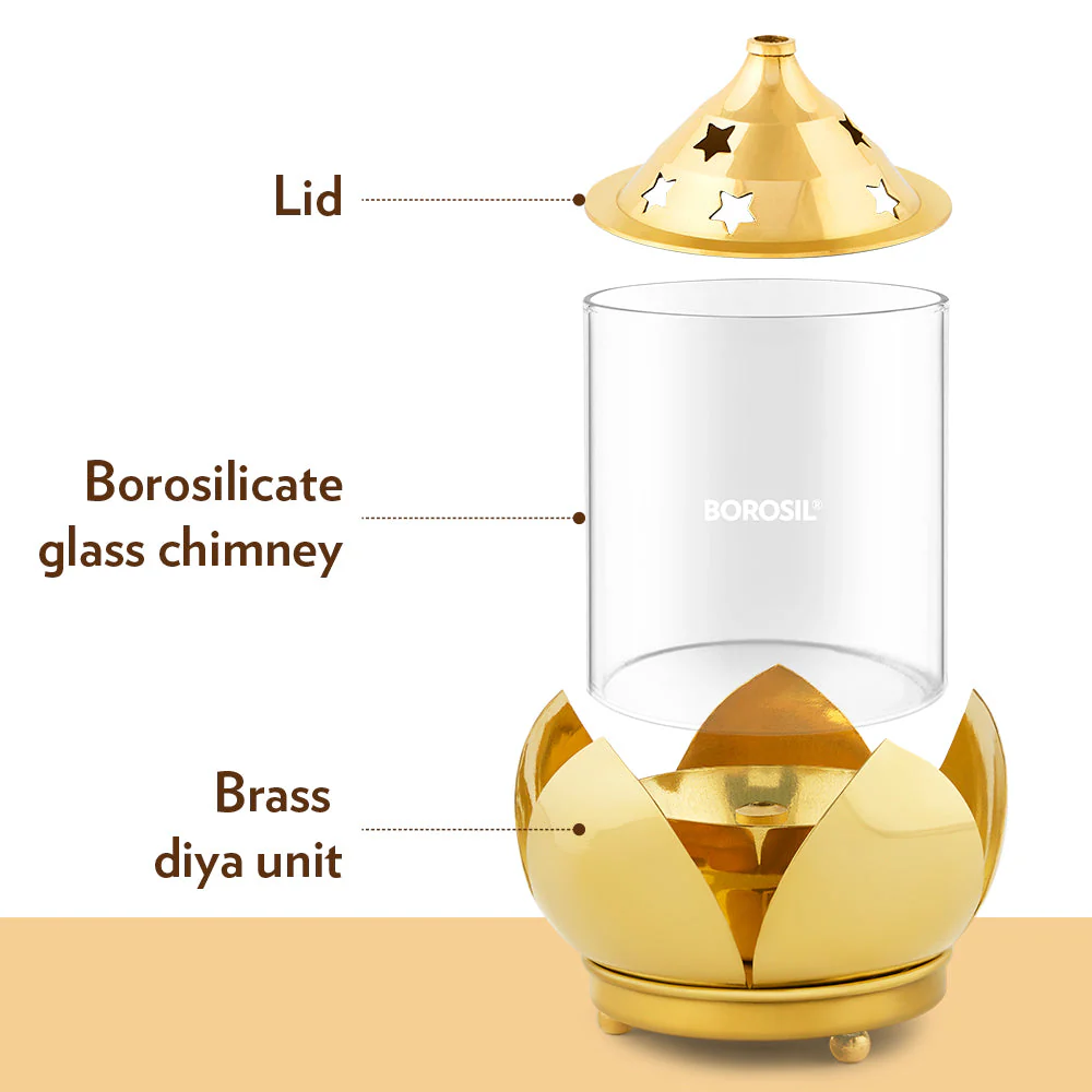 Borosil Shubh Akhand Diya, Medium