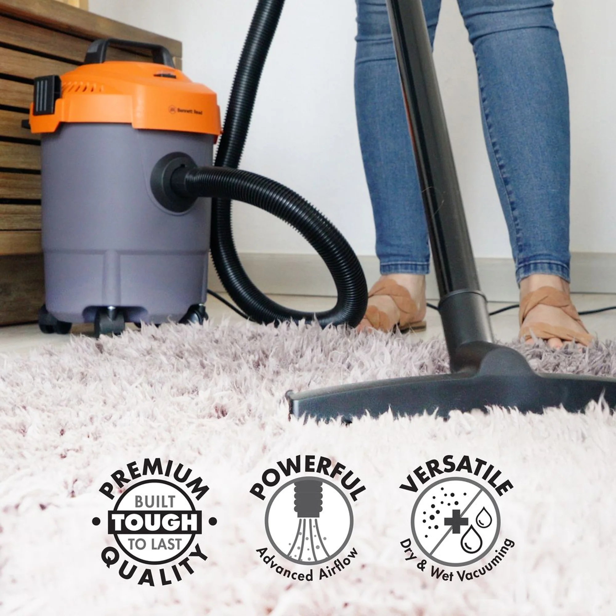 Bennett Read Tough 12Lt Tank Vacuum Cleaner Black & Orange