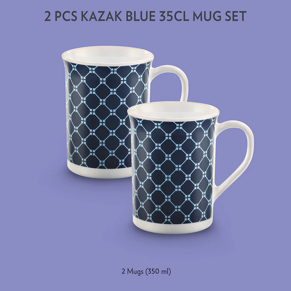 Larah by Borosil Kazak Blue Mug, 2 x 350ml