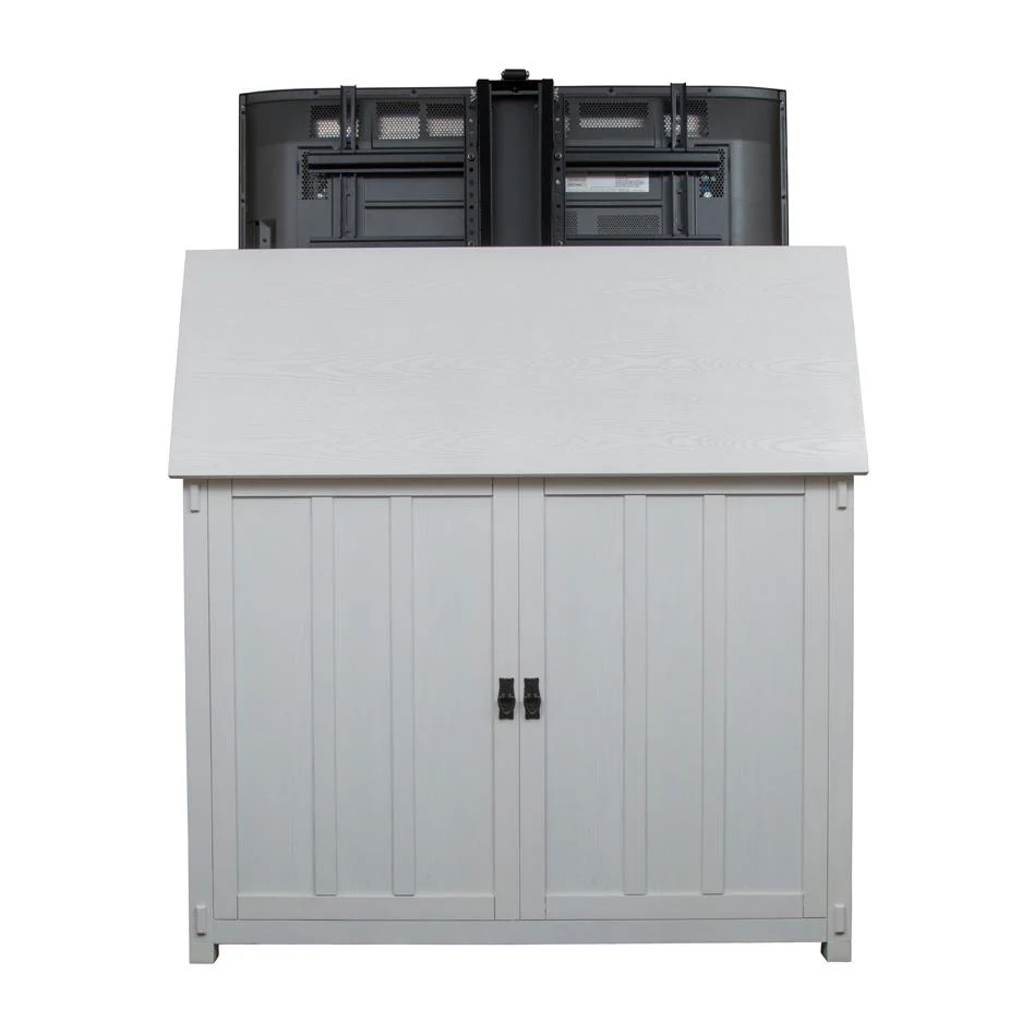 The Elevate 72013 White Mission Style Smart TV Lift Cabinet for 50 Inch Flat screen TVs