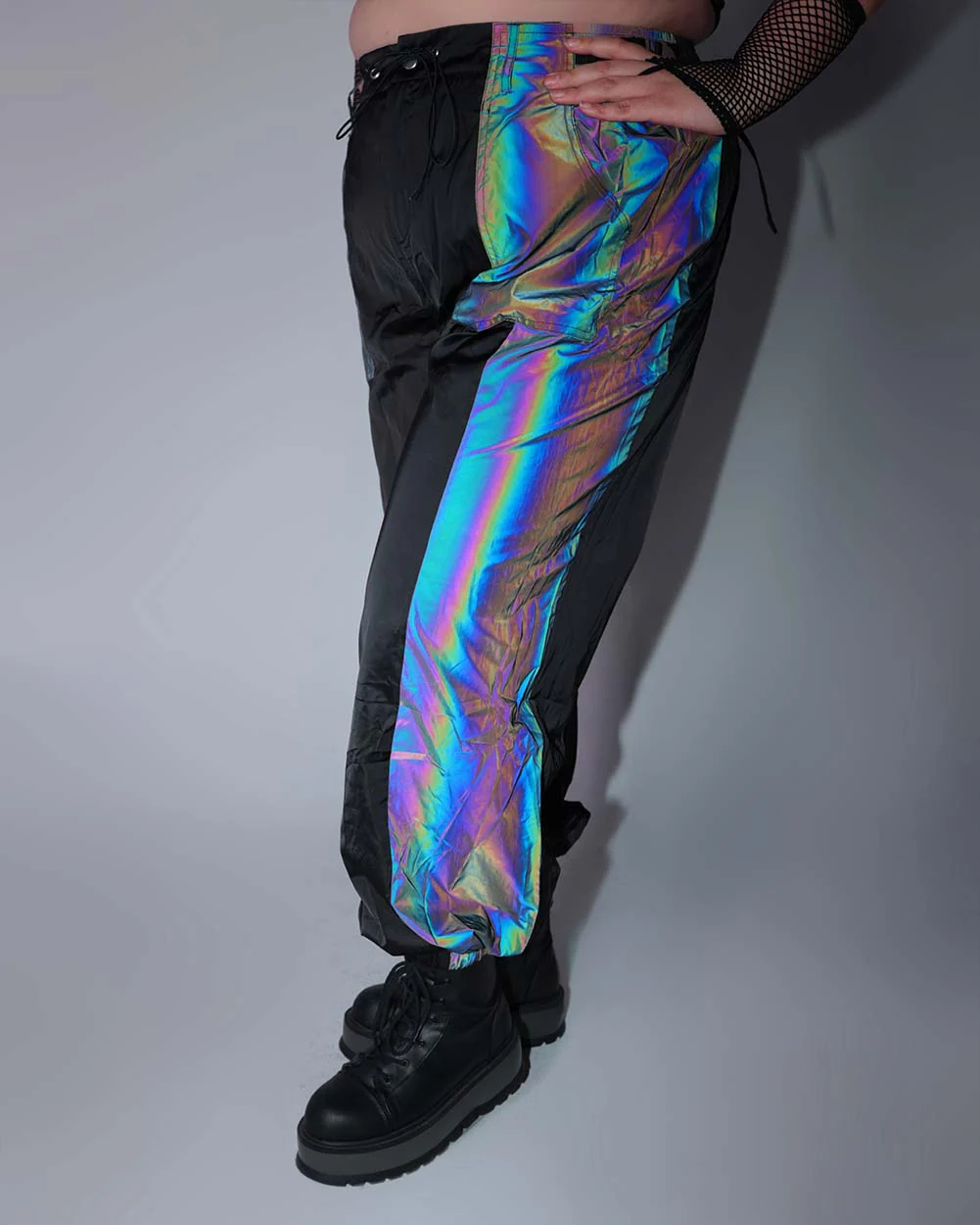 Time 2 Get Lit Rainbow Reflective Cargo Joggers