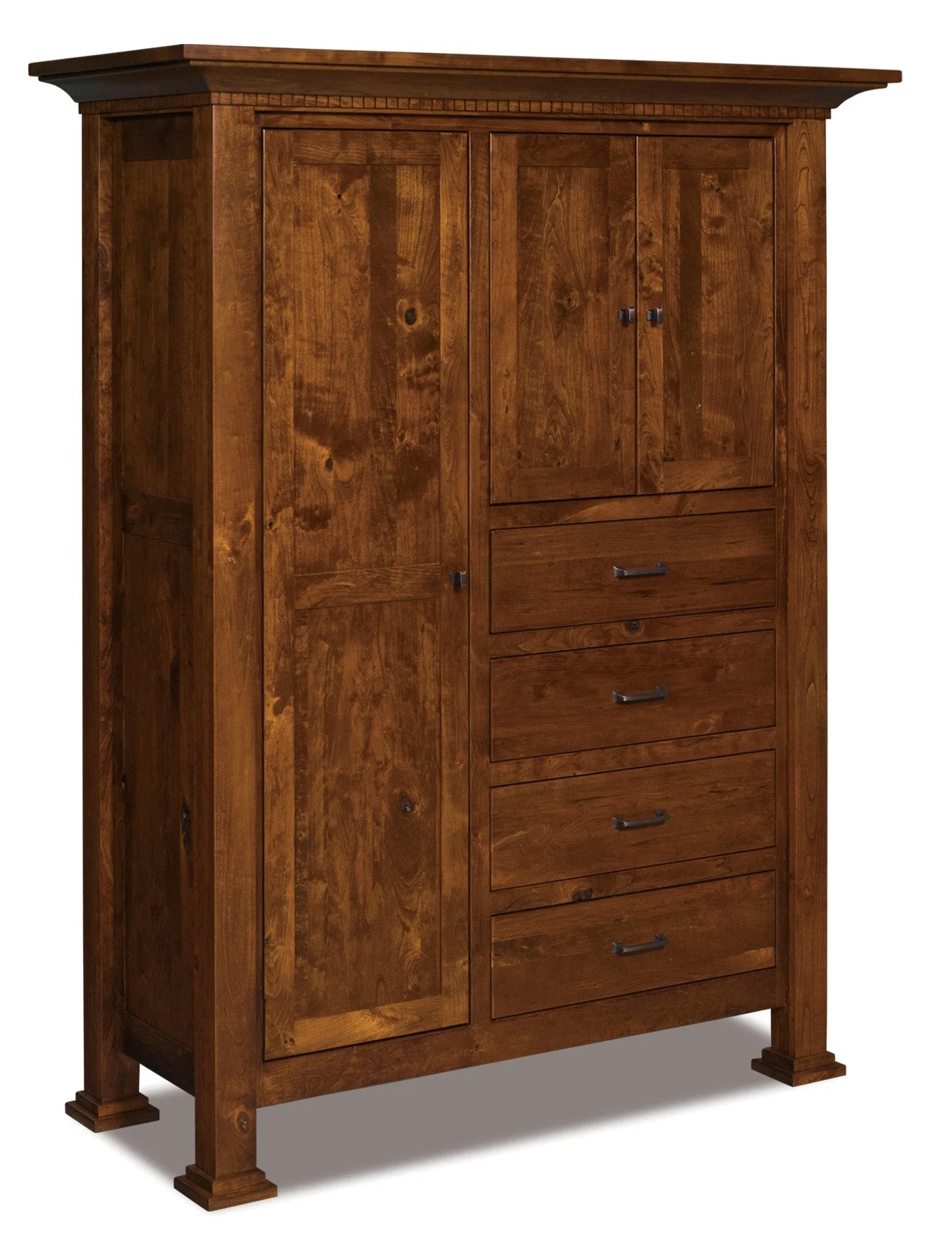 Amish Empire Four Drawer Three Door Chifferobe