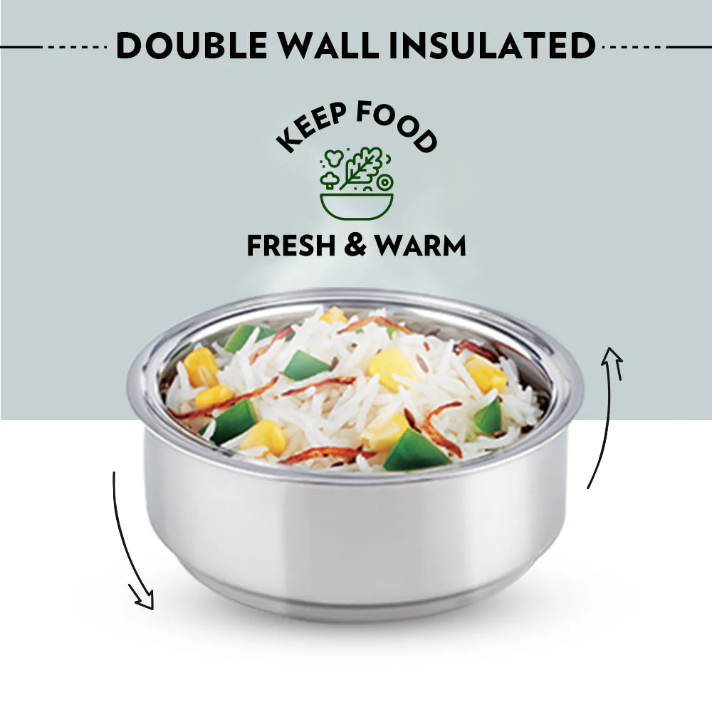 Borosil Carryfresh Lunchbox, Set of 2, Large, 280ml