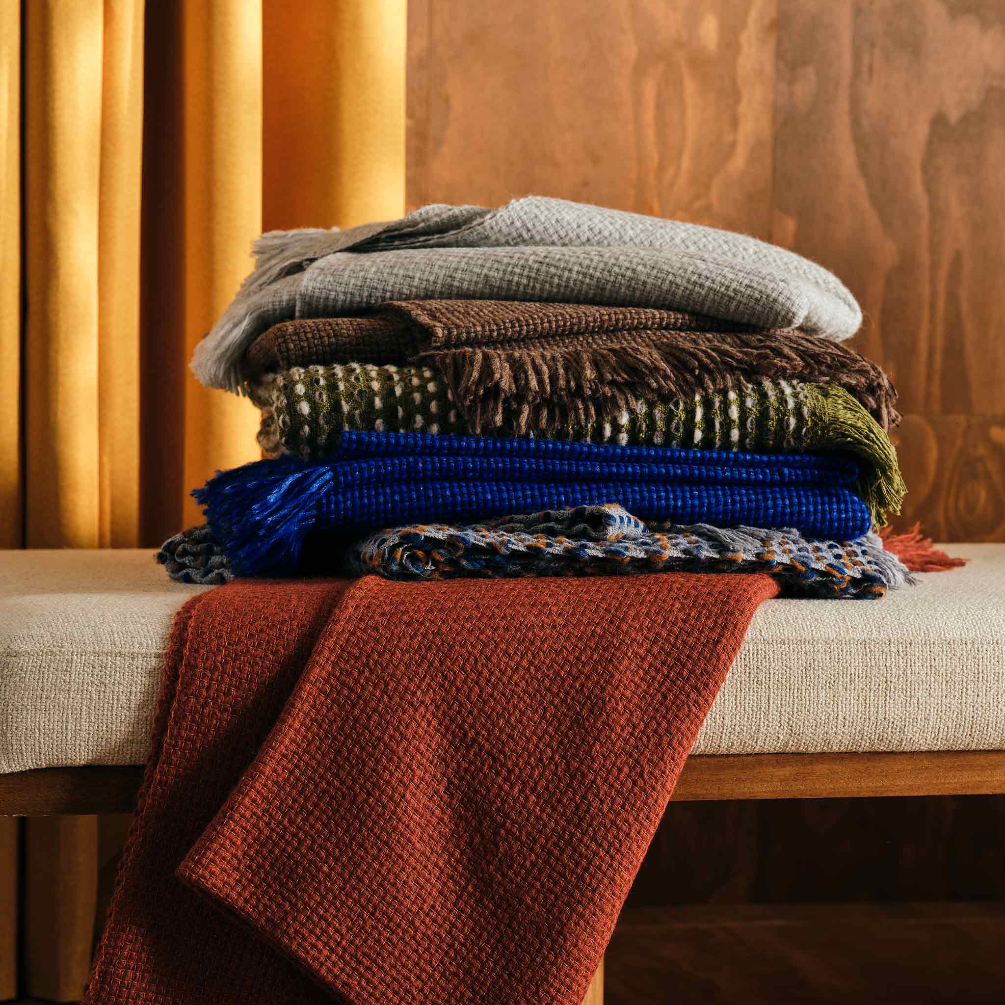 Basketweave Alpaca Throw Blanket