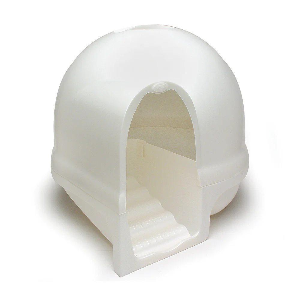 Booda® Dome Cleanstep Litter Box Pearl White Color Large