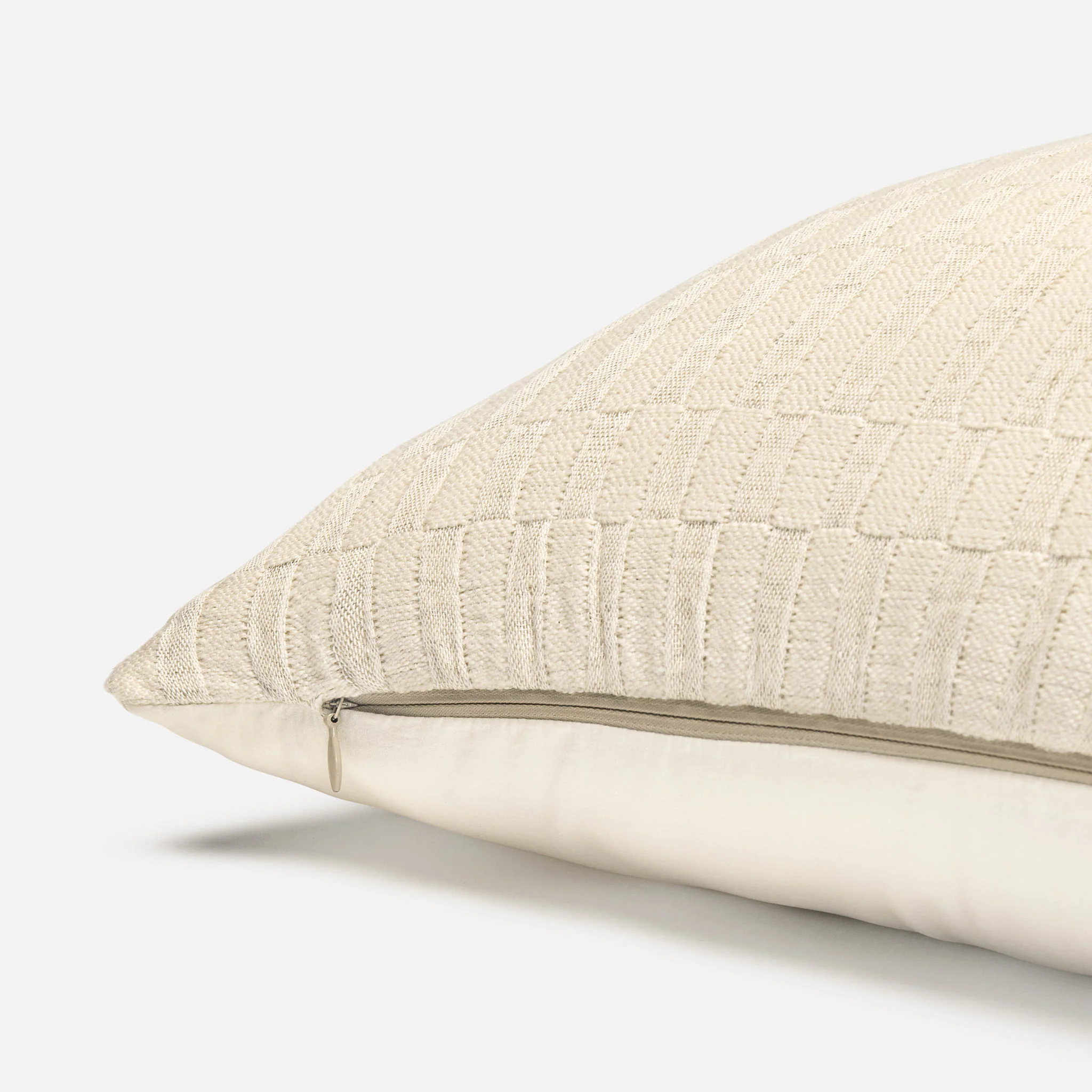 Woven Checkerboard Lumbar Pillow Cover