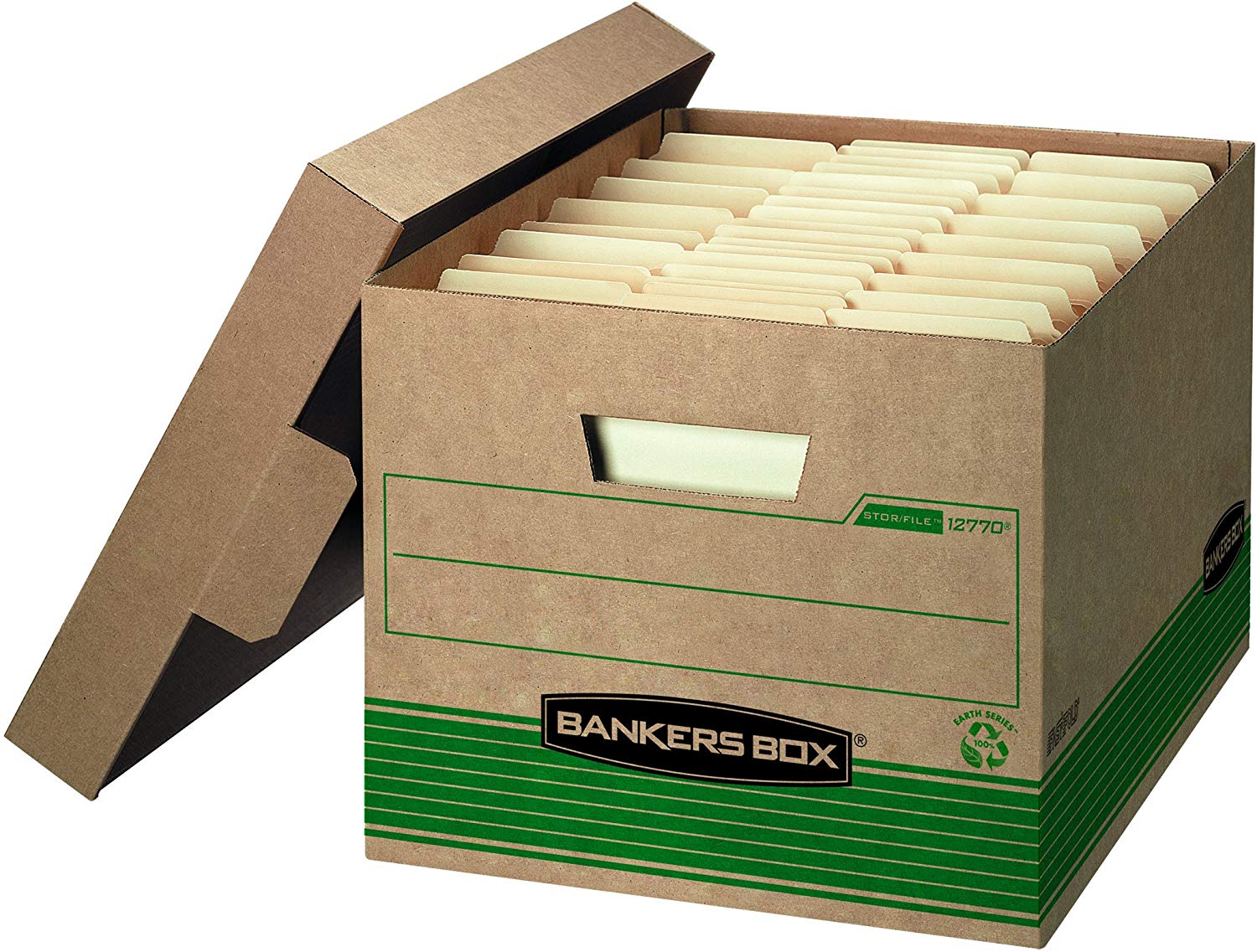 Storage Boxes, Fast Fold, Lift-Off Lid, 100% Recycled