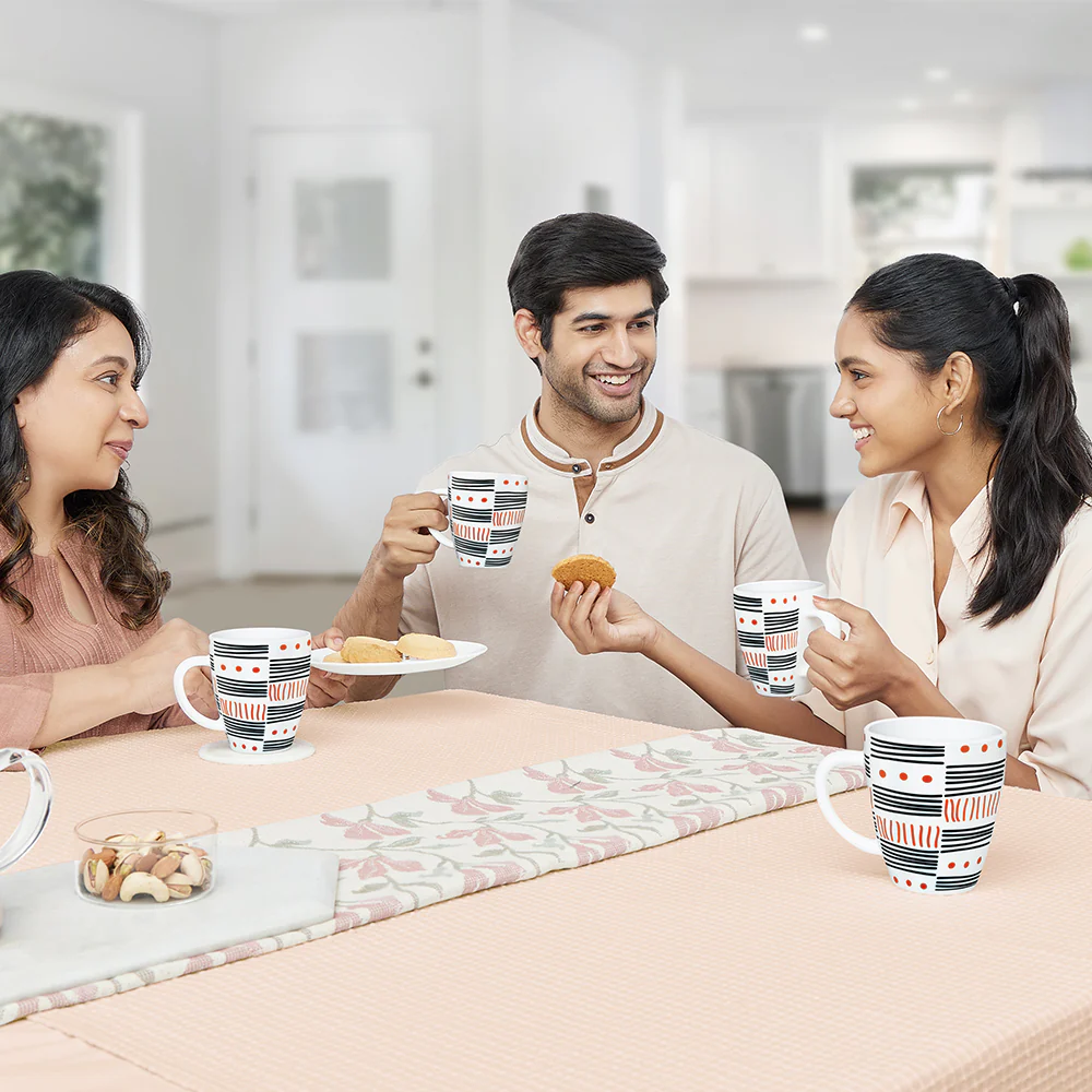 Larah by Borosil Doodle Mug, 390ml