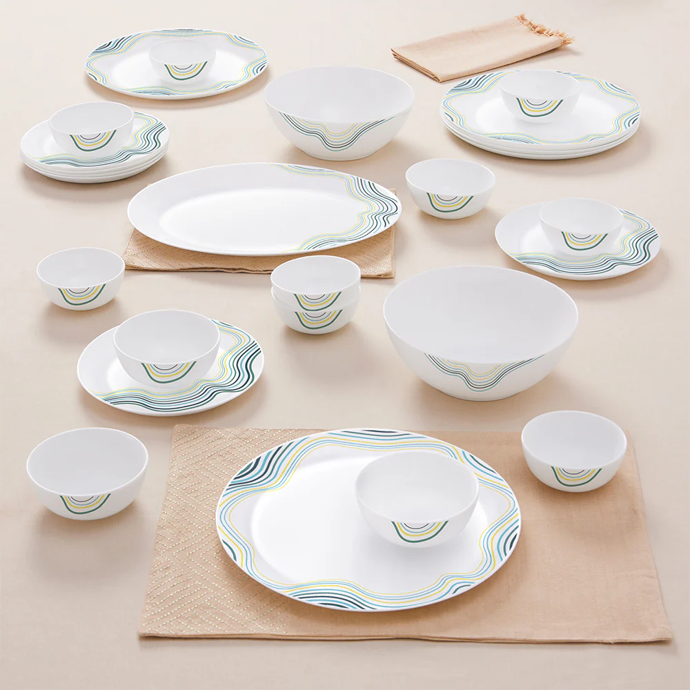 Larah by Borosil Mia Dinner Set, 27 pc