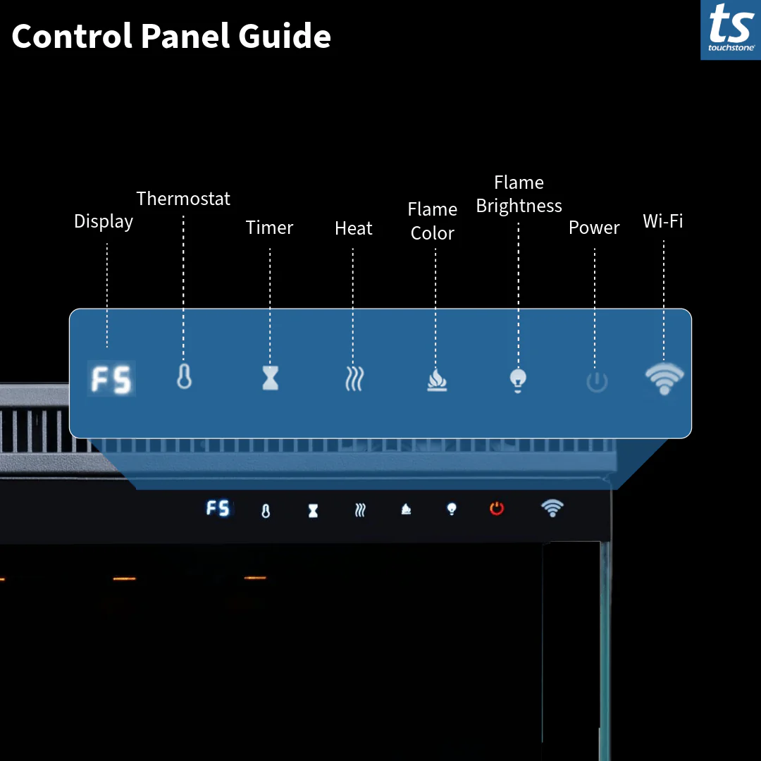 Sideline Infinity Pro 50 Inch 3 Sided Recessed Smart Electric Fireplace 80045