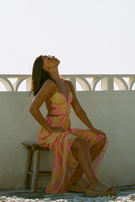 SAMPLE-Baila Maxi Dress - Painted Flower