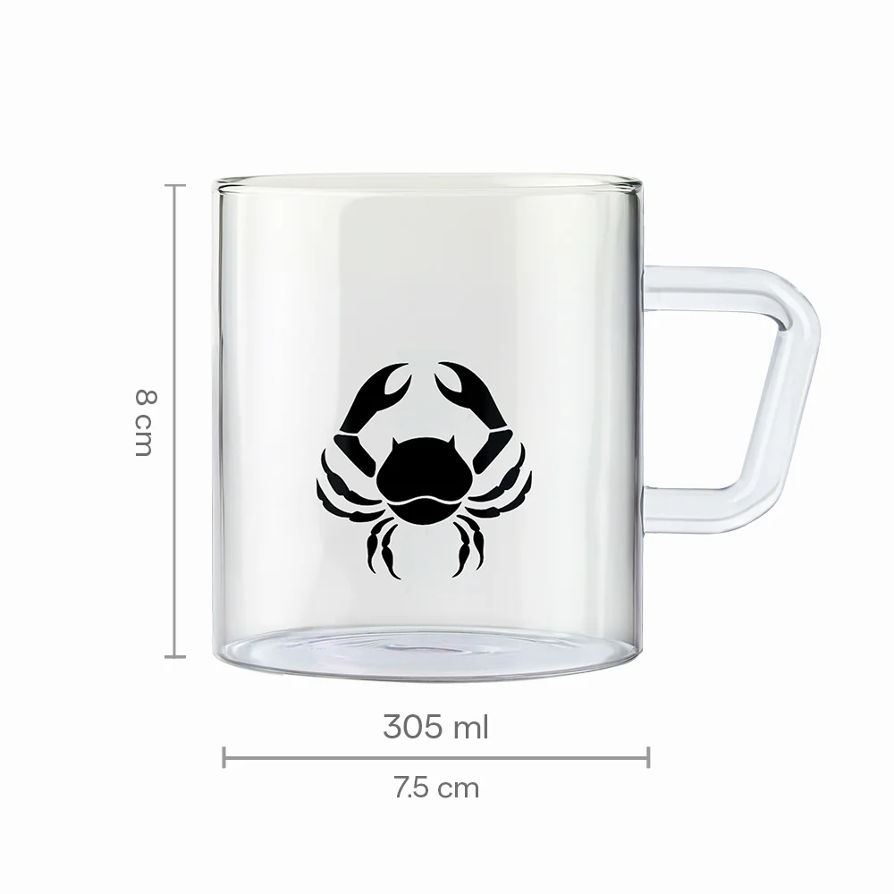 Borosil Zodiac Classic Mug-Cancer, 305ml